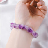Natural amethyst  tooth stone bracelet -20220530AME